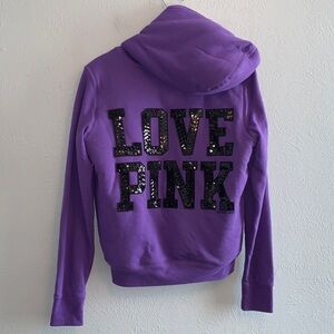 Vs sequin fur full zip nwt